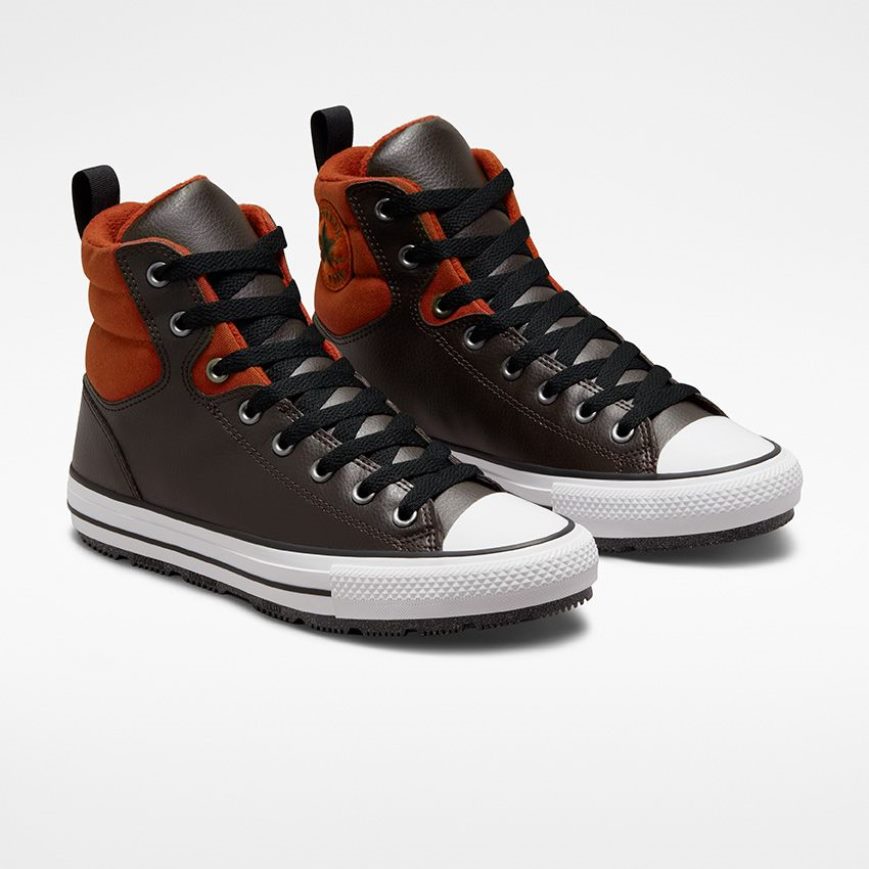 Dámské Zimní Boty Converse Chuck Taylor All Star Berkshire Vody Resistant Vysoké Hnědé Oranžové Černé | CZ SJRZ35